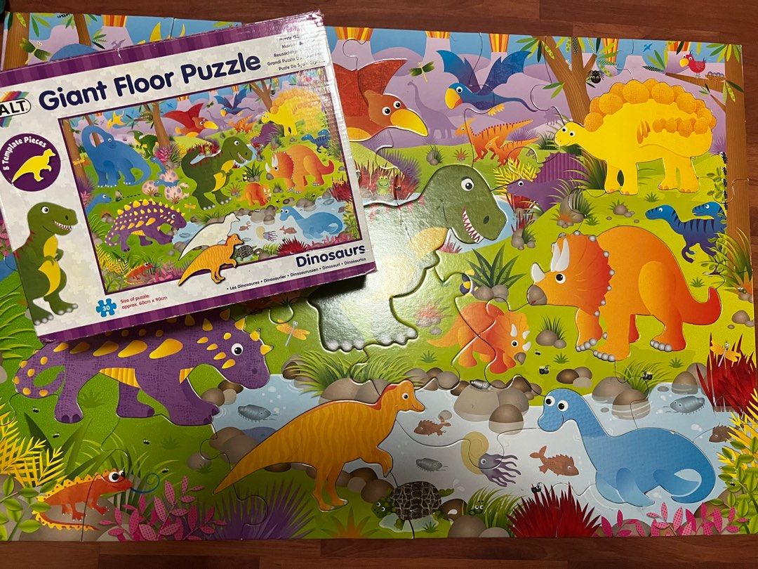 Galt Giant Floor Puzzle Dinosaurs, Hobbies & Toys, Toys & Games on