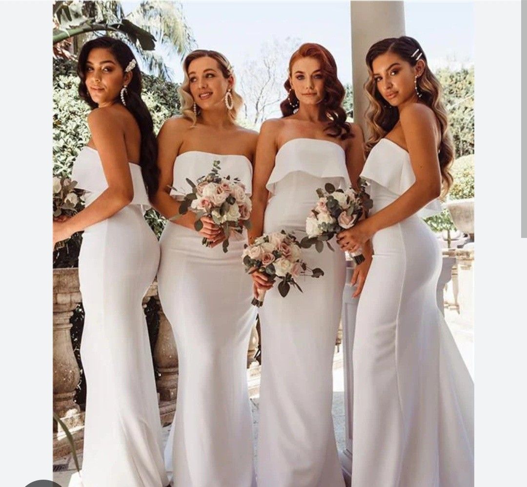 White online casual gown