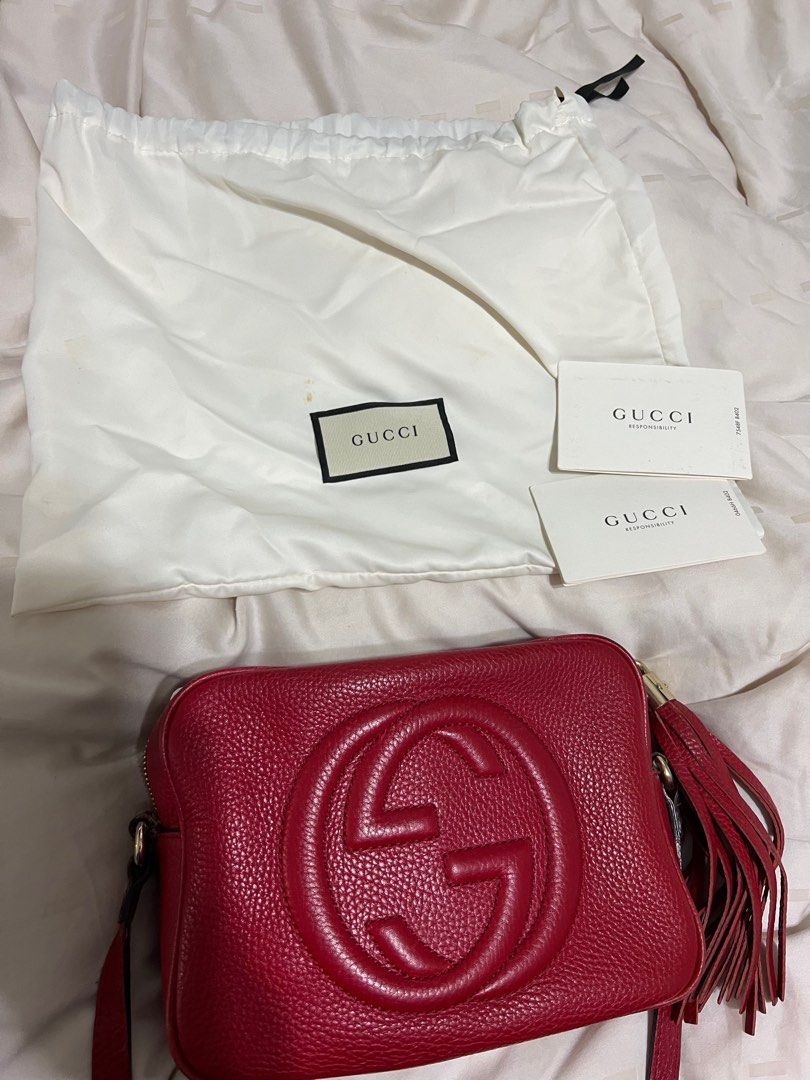 Gucci Soho Disco Bag Red, Luxury, Bags & Wallets On Carousell