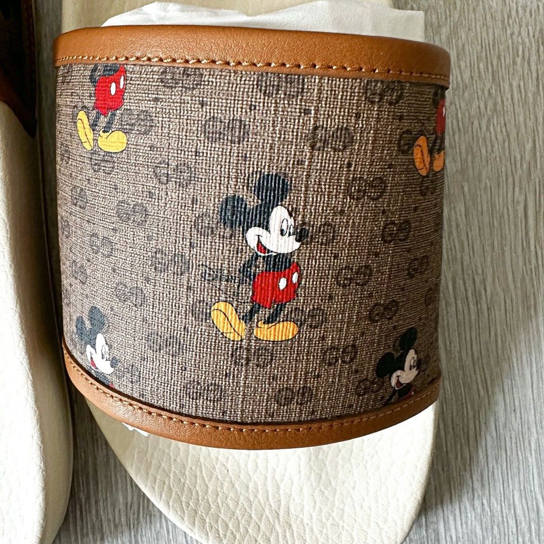 GUCCI X DISNEY Mickey Mouse Monogram Slides, Women's Fashion, Footwear