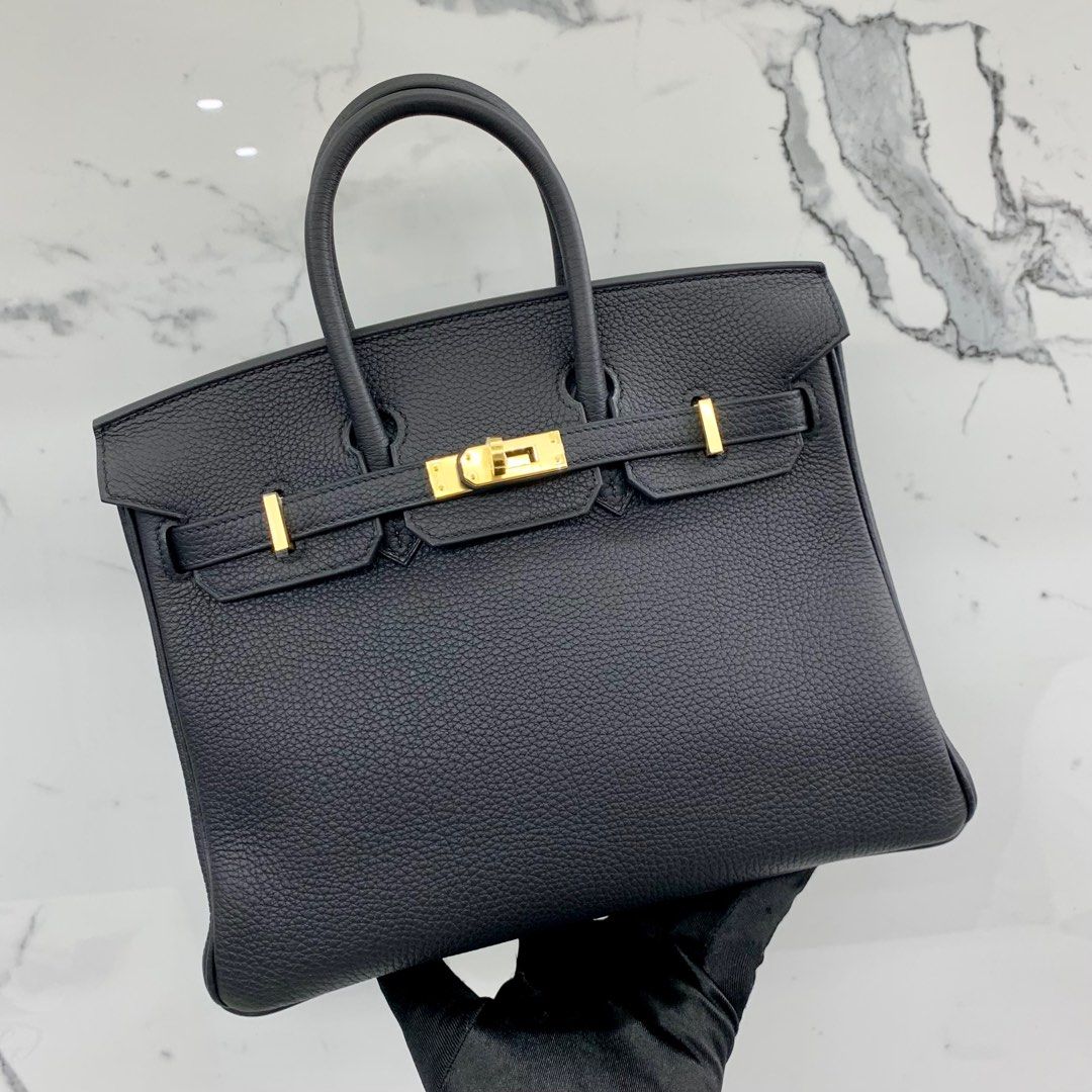 Hermes Birkin 25 Black Togo GHW, Luxury, Bags & Wallets on Carousell