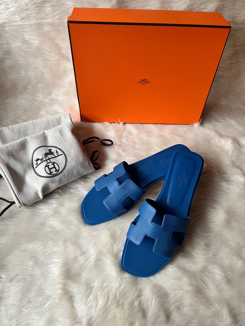 Hermes Oran Sandals Sz 38, Luxury, Sneakers & Footwear on Carousell