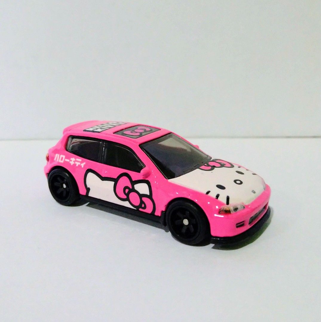 Hot Wheels Honda Civic EG Hello Kitty (used), Hobbies & Toys, Toys