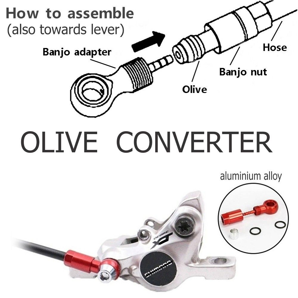 Hydraulic brake olive converter bike scooter bicycle electric ebike