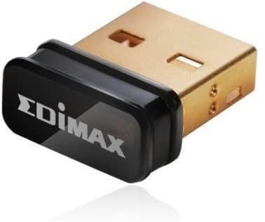 (I1129) Edimax 150Mbps 11n Wi-Fi USB Adapter, Nano Size Lets You Plug it and Forget it, Ideal for Raspberry Pi / Pi2, Supports Windows, Mac OS, Linux (Black/Gold)