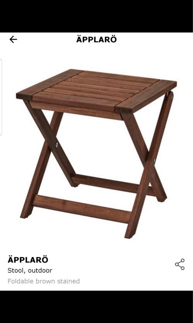 IKEA Applaro foldable stool / chair / table outdoor rain, Furniture