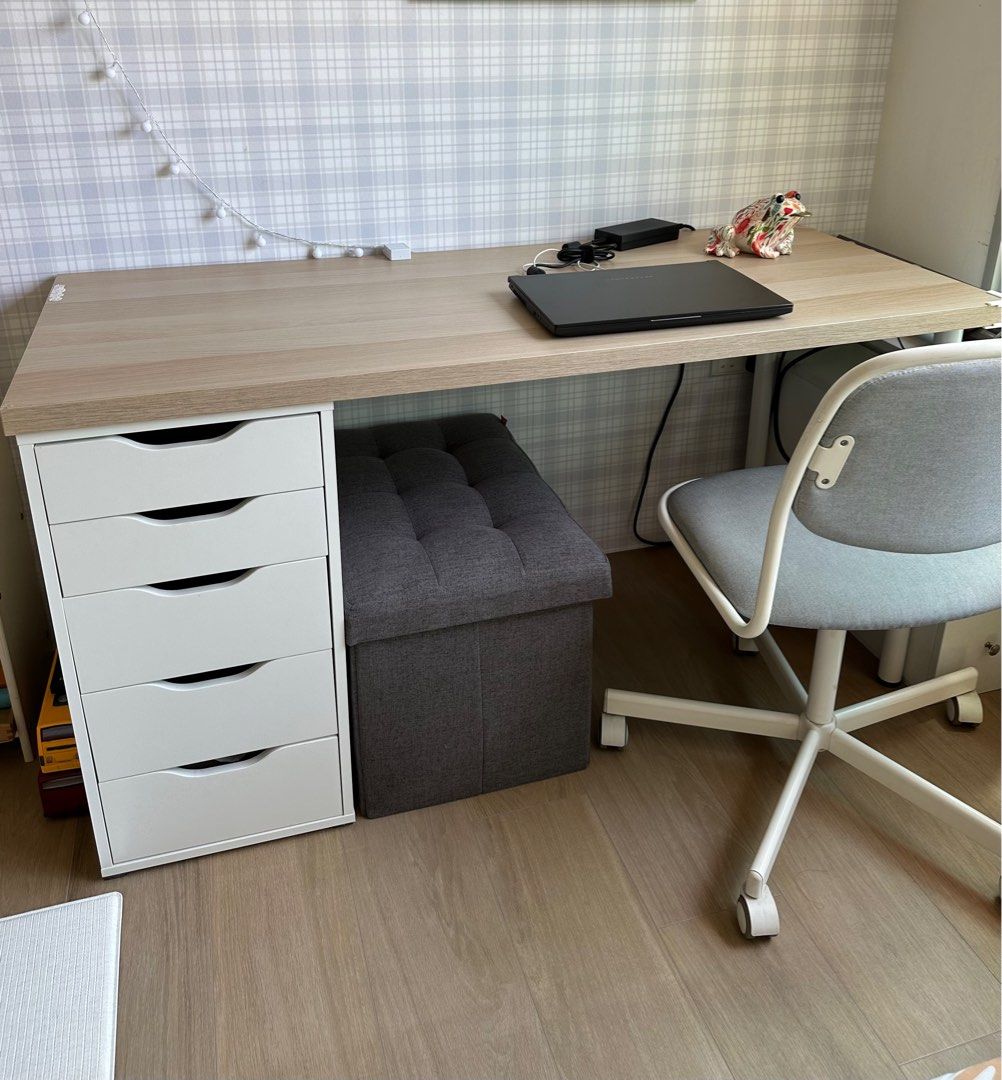 IKEA LAGKAPTEN / ALEX Study Table, Furniture & Home Living, Furniture ...