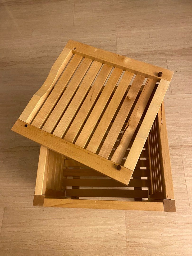 Ikea MOLGER Storage Stool, Furniture & Home Living, Furniture, Shelves