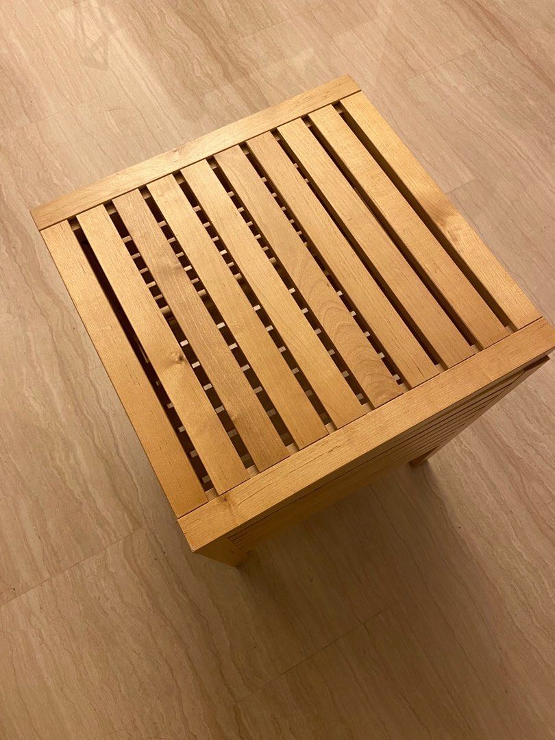 Ikea MOLGER Storage Stool, Furniture & Home Living, Furniture, Shelves