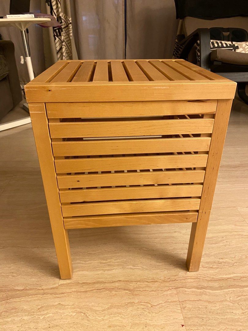 Ikea MOLGER Storage Stool, Furniture & Home Living, Furniture, Shelves