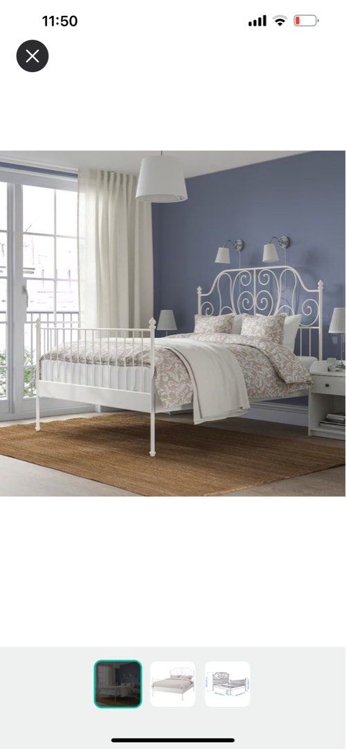 IKEA Princess Leirvik Bed frame, Furniture & Home Living, Furniture