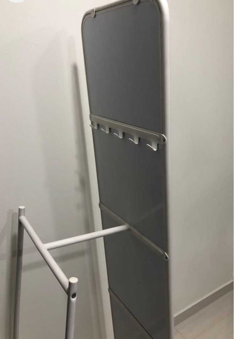 Ikea standing mirror white, Furniture & Home Living, Furniture, Other