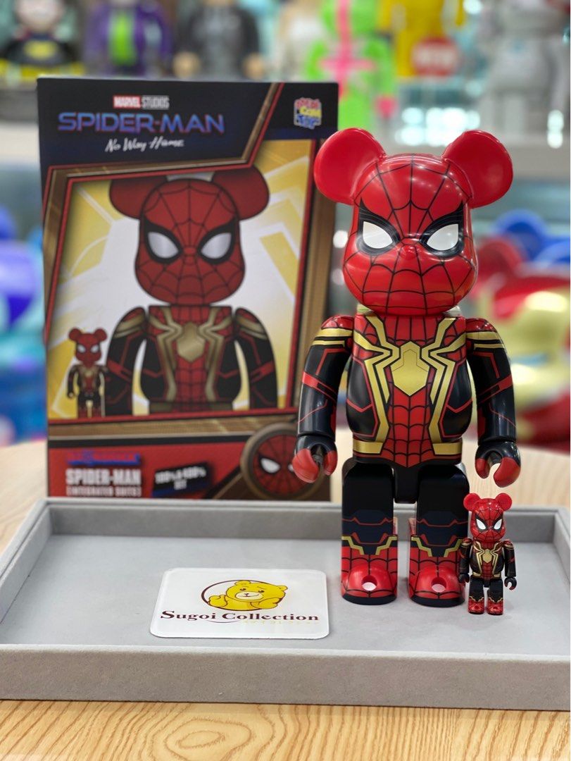 [Pre-Order] BE@RBRICK x Spider-Man Integrated Suit 100%+400%/1000%  bearbrick spiderman iron spider