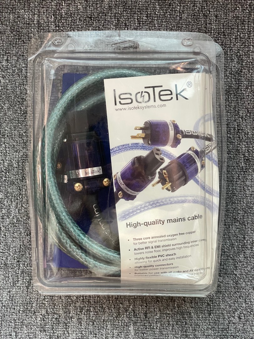 IsoTek Optimum Power Cable (2M) 美制, 音響器材, 其他音響配件及設備 Carousell