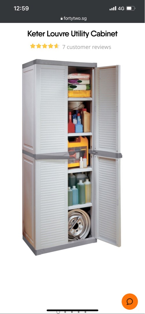 Keter Outdoor Storage Louvre Utility Furniture & Home Living