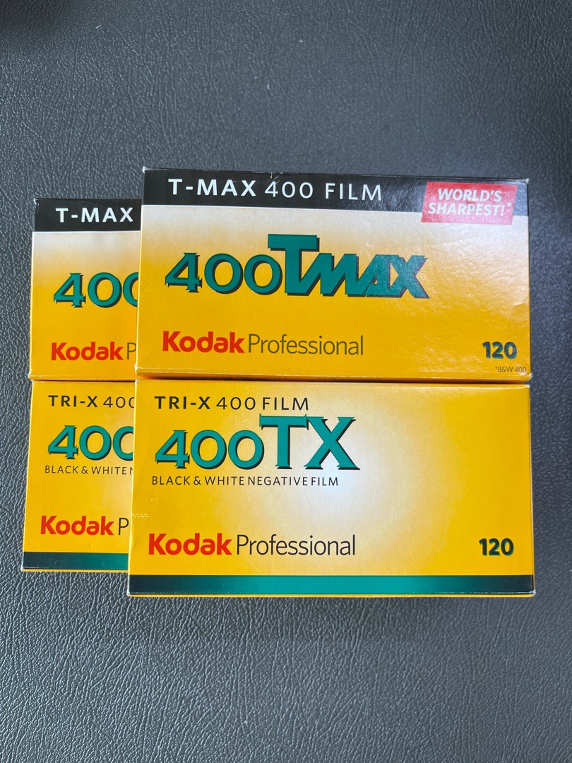 Kodak T Max 400 Tri X 400 菲林未過期120 菲林film, 攝影器材, 攝影