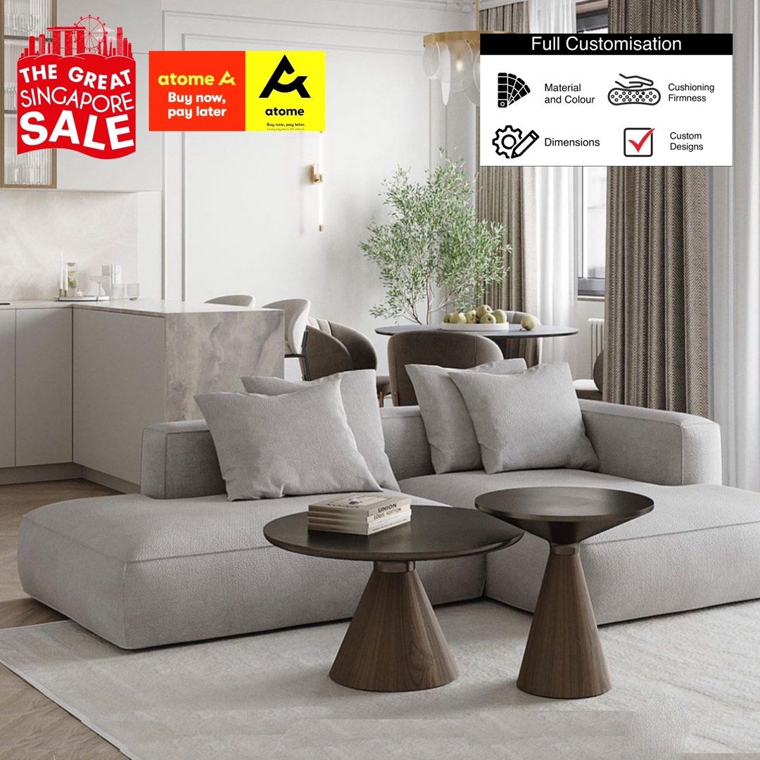 Length 200cm Left and Right L shape Chaise Ernie Designer Sofa