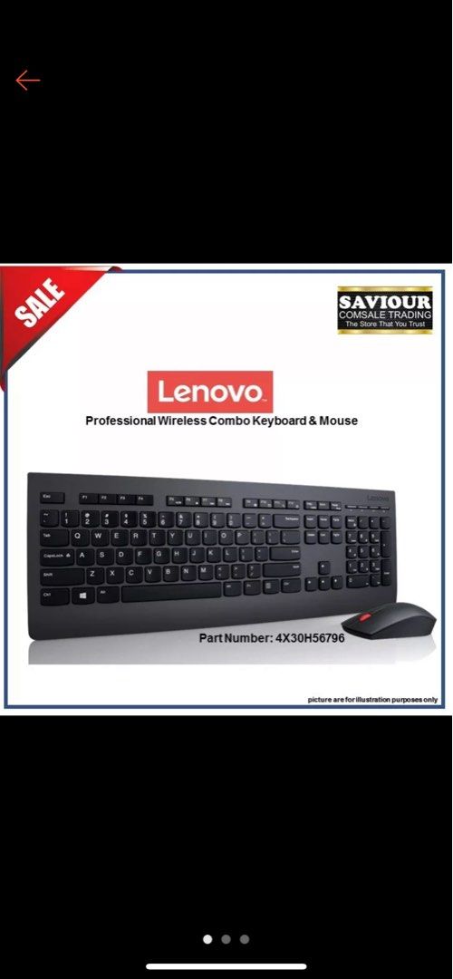 Lenovo Wireless Keyboard and mouse, Computers & Tech, Parts