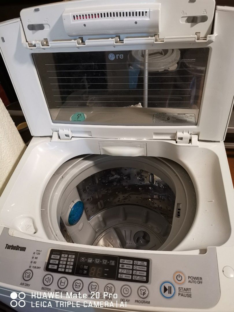 LG Turbo Drum Fuzzy Logic 7.5 kg, TV & Home Appliances, Washing