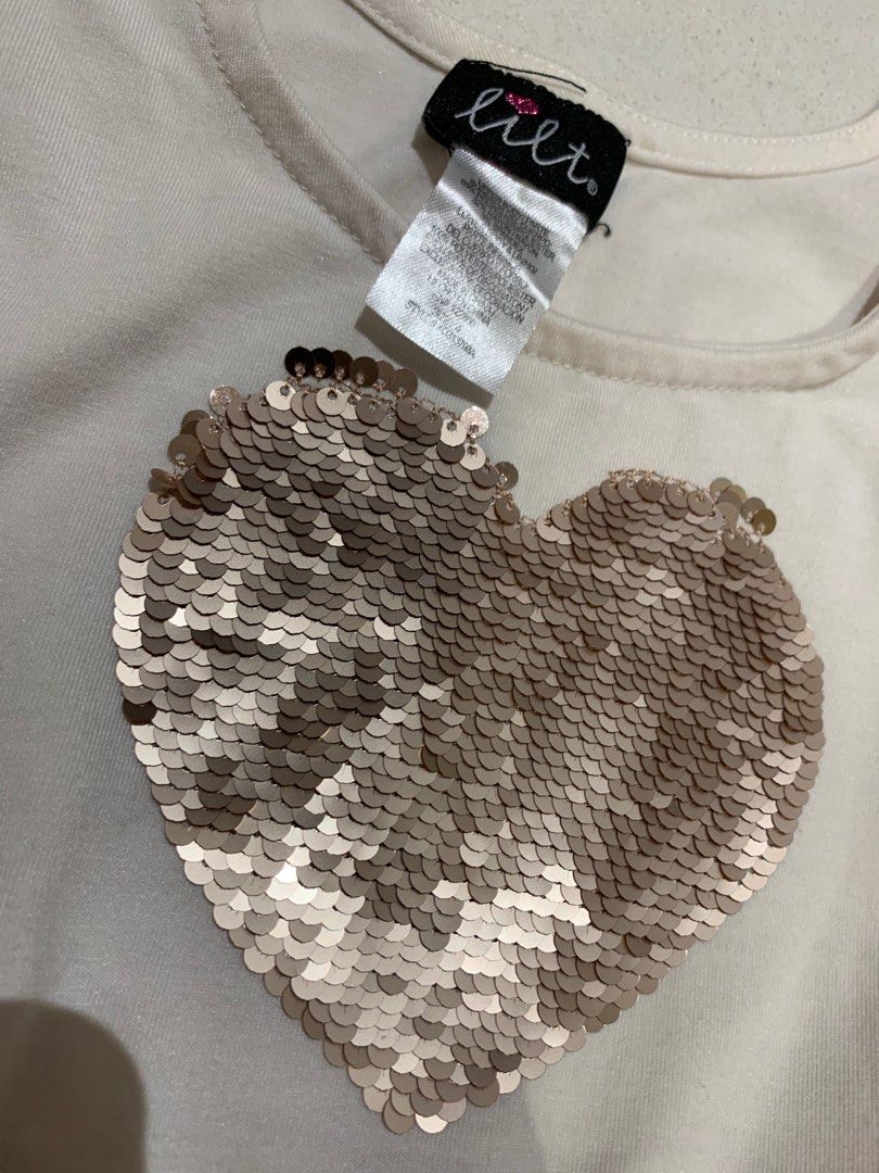 LILT dress 4T gold heart dress, Babies & Kids, Babies & Kids Fashion on  Carousell
