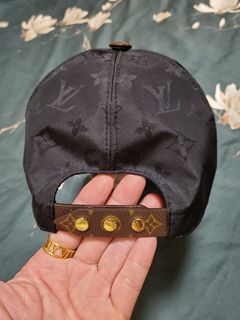 Louis Vuitton Size 60 Black Leather Monogram Shadow Cap Baseball