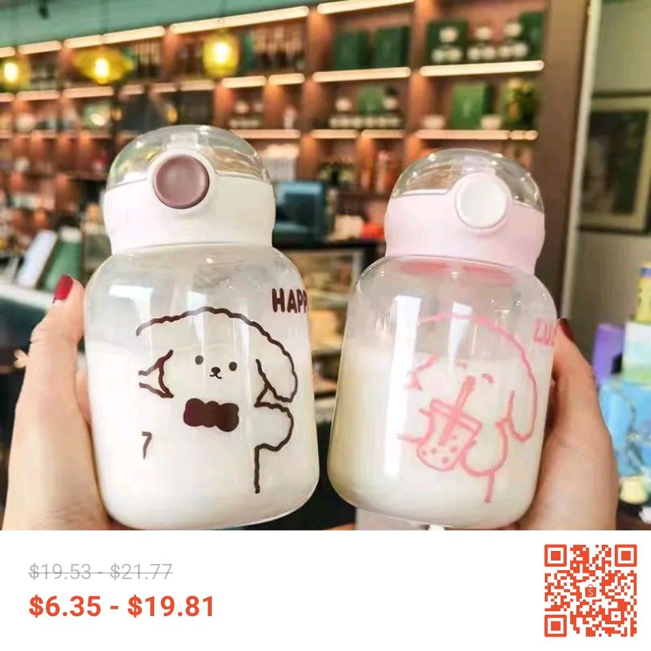 Kawaii Cute Green Water Bottle For Kids And Adults