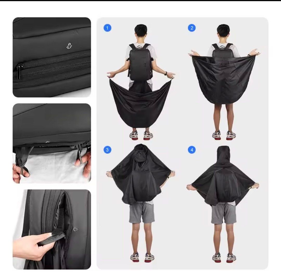 Raincoat with bag space online