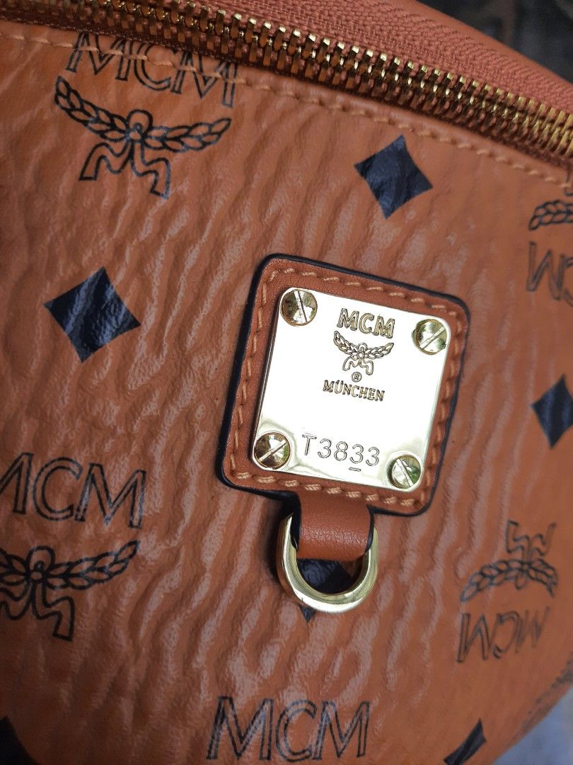 tas sling-bag MCM Cognac Brown Bumbag Sling Bag