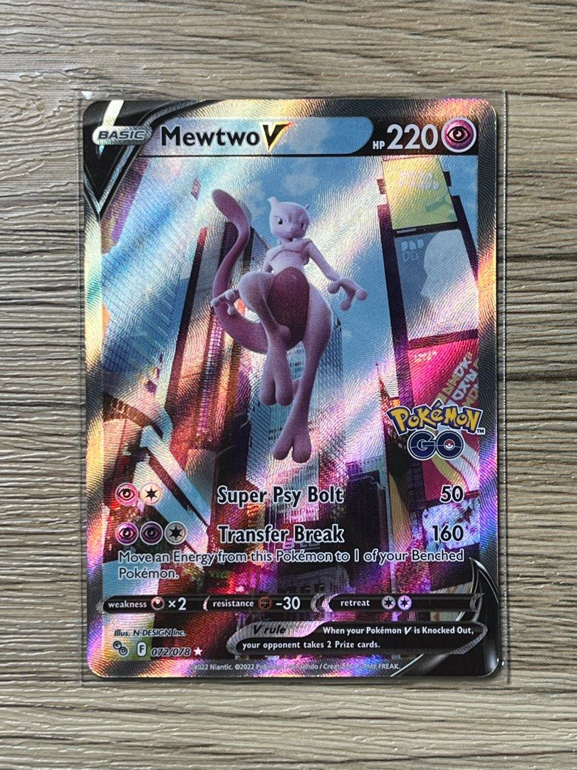 Mewtwo V alternate art Pokemon Go TCG, Hobbies & Toys, Toys & Games on  Carousell