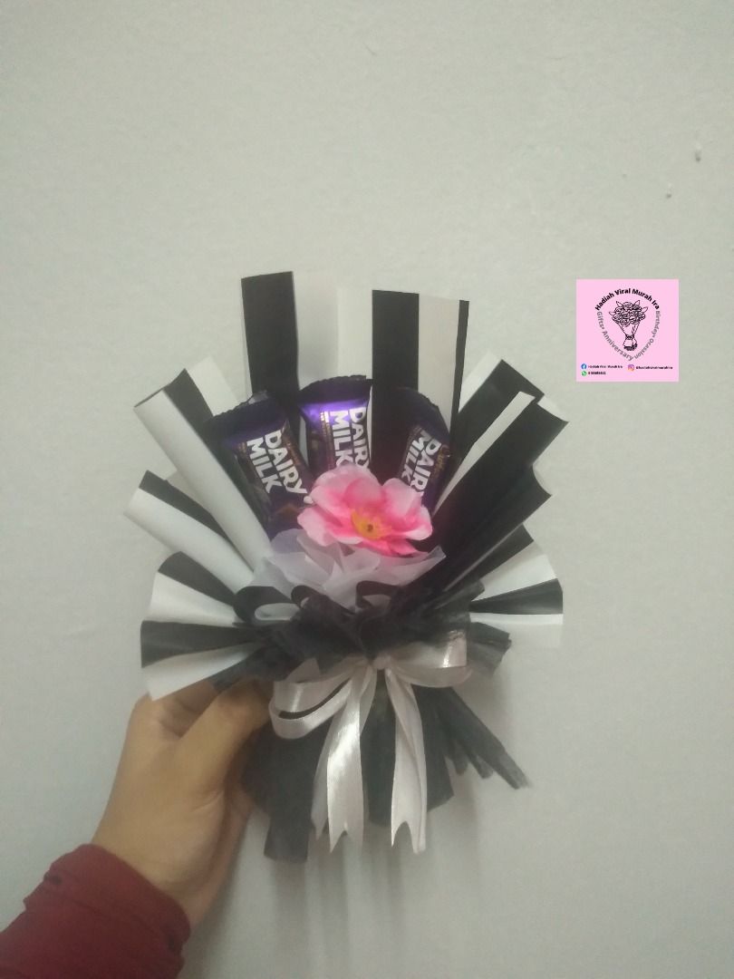 Bouquet Coklat Mini Bajet(5 pcs cadbury mini)