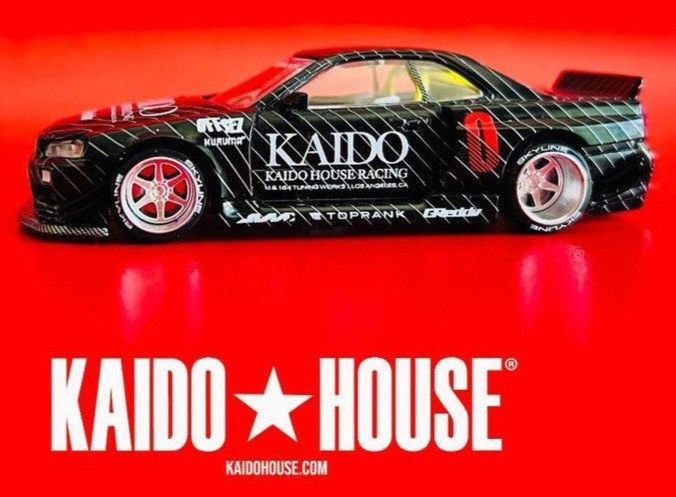 Minigt Mini GT x Kaido House Nissan Skyline GT-R R34 Black Ver 