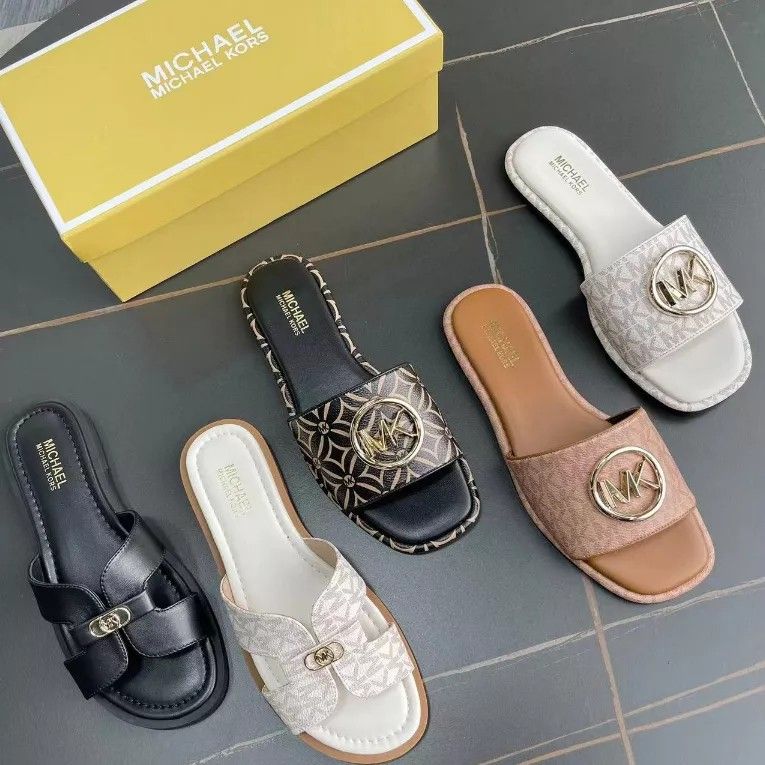 Mk flat sandals discount