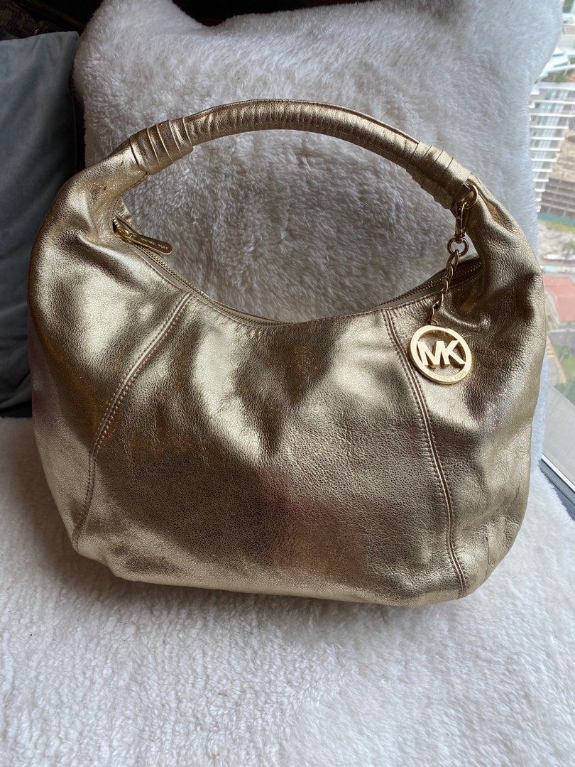 Michael kors outlet gold handbag