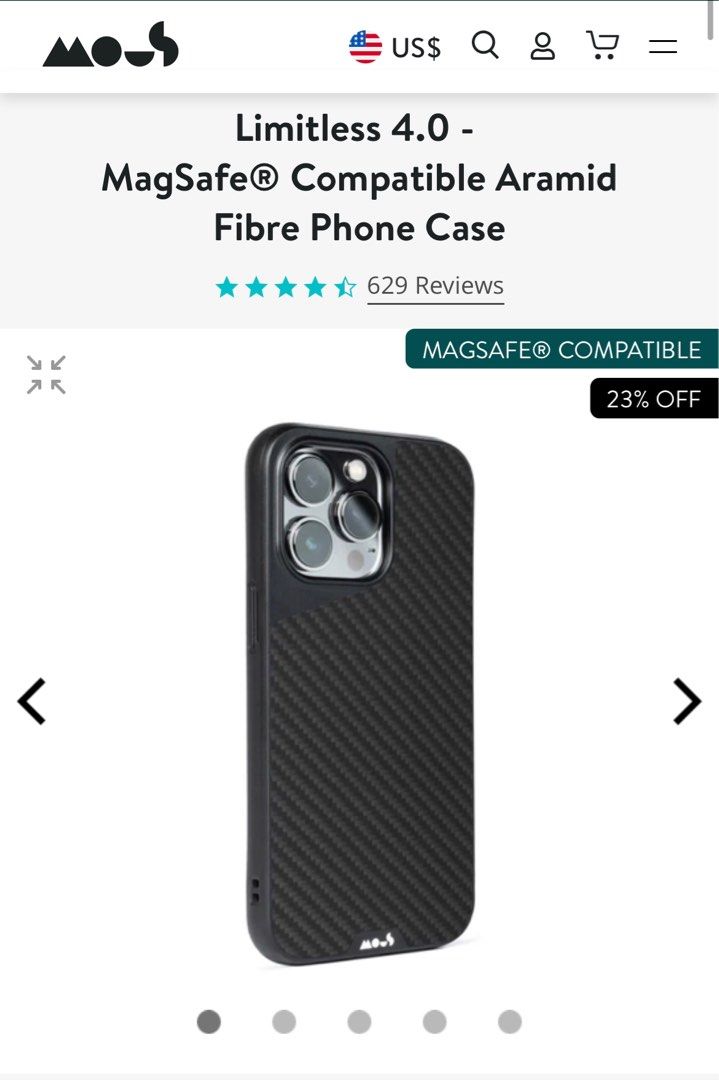 Mous  MagSafe® Compatible Aramid Fibre Phone Case - Super Thin