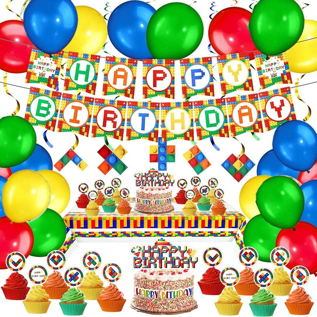 Blocks hot sale birthday theme