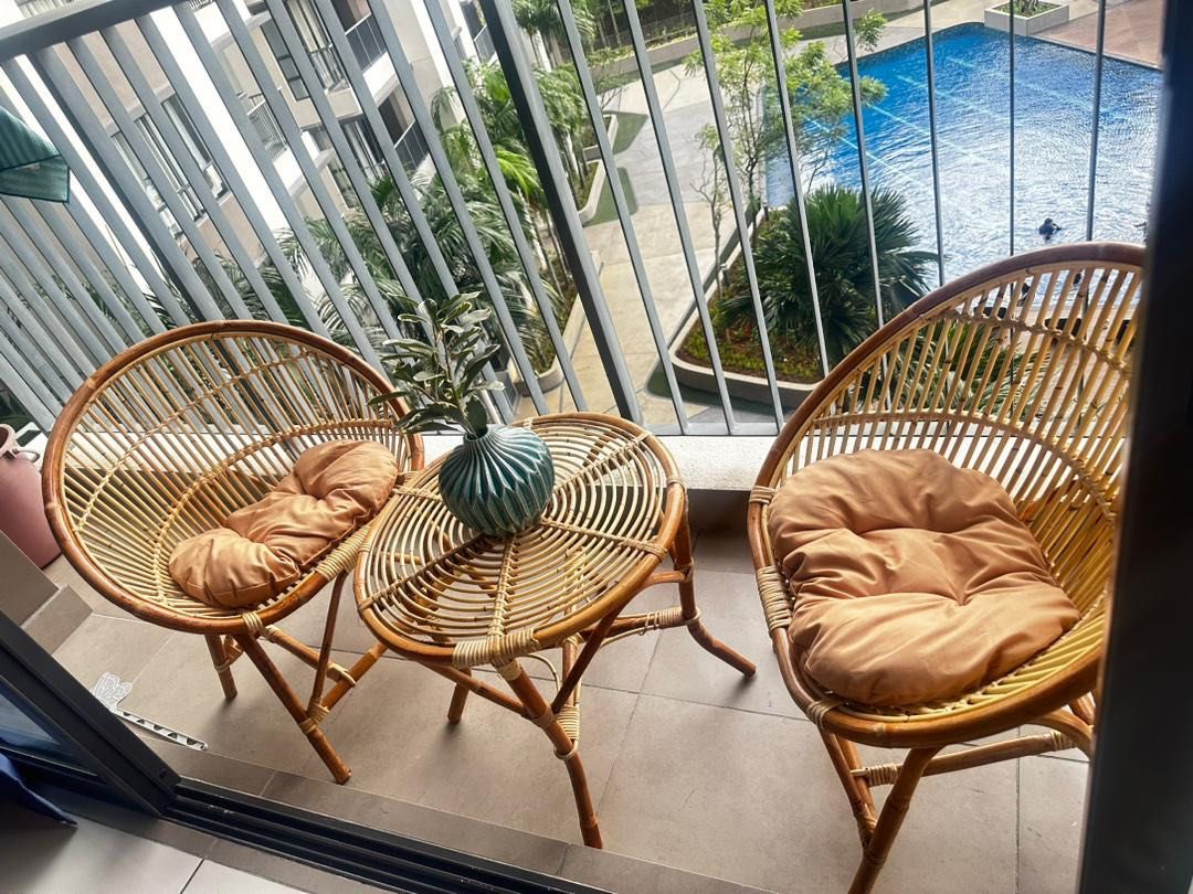 Rattan deals shell chair