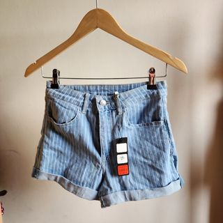 Never Worn | Stripes Denim Shorts size 26