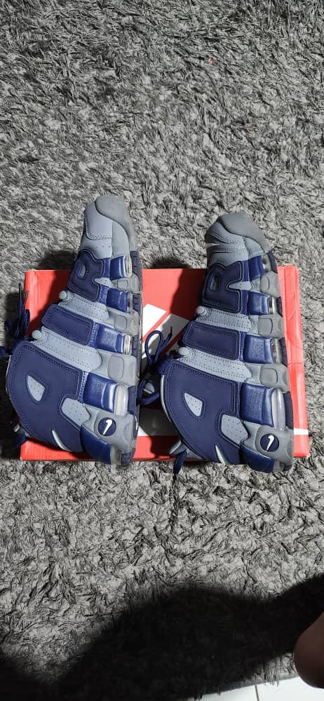 NIKE MORE UPTEMPO COOL GREY MIDNIGHT NAVY Men s Fashion Footwear