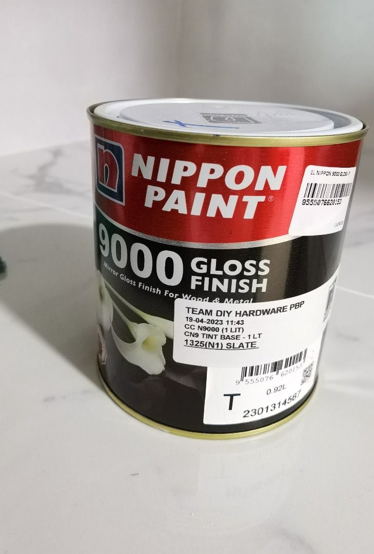 Nippon paint 9000 gloss finish 1L, Furniture & Home Living, Home Decor