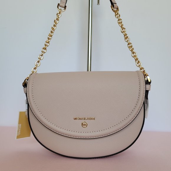Michael kors half new arrivals dome crossbody soft pink