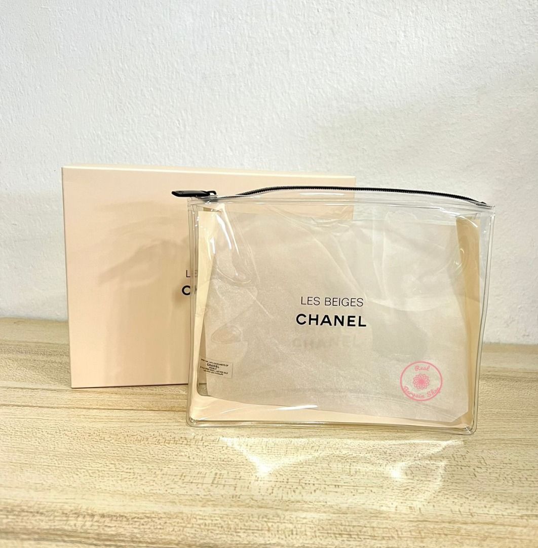 Chanel makeup discount bag clear