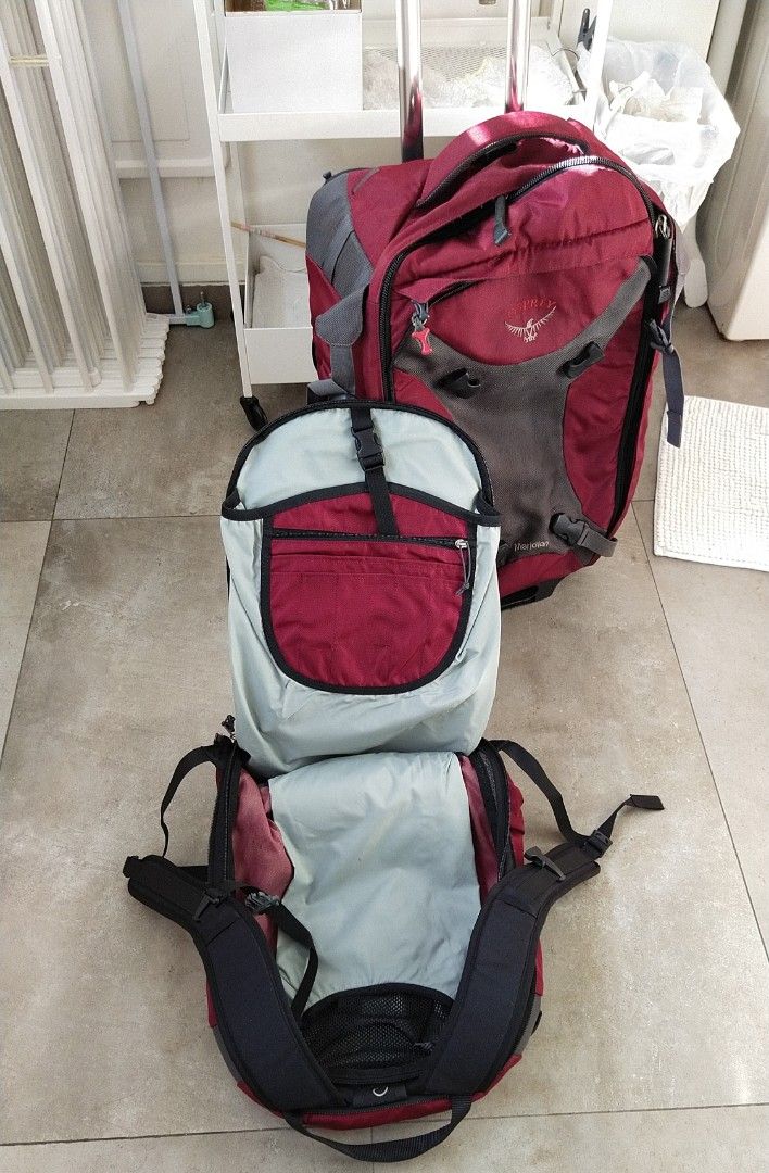 OSPREY Convertible Wheeled Travel Backpack, Hobbies & Toys, Travel