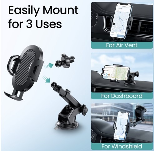 Phone Holder Window attachment / Dashboard Mount Stand / Aircon Grille ...