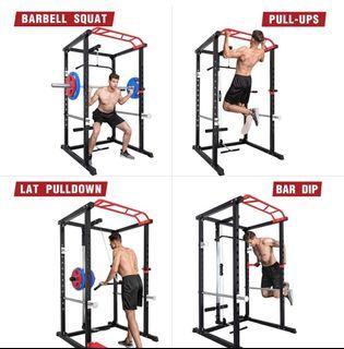 Power Cage Red/Grey Gym Cage