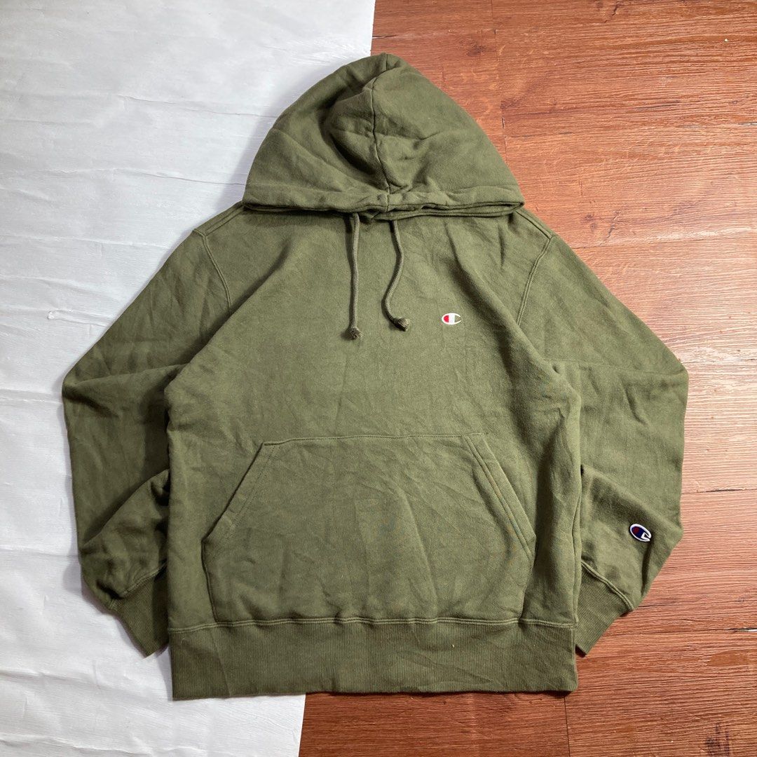 Champion hoodie army discount green