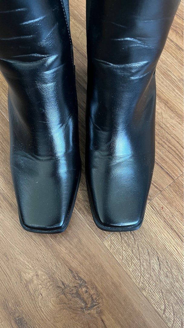 Raid London Black Chelsea Heeled Boots Heels Kennedi