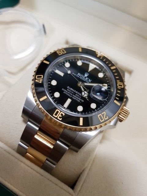 2016 Rolex Submariner 116610LN Two Tone Half Gold black