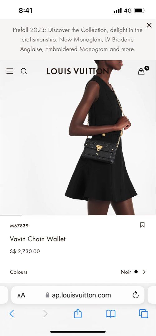Louis Vuitton® Vavin Chain Wallet Turtledove. Size in 2023