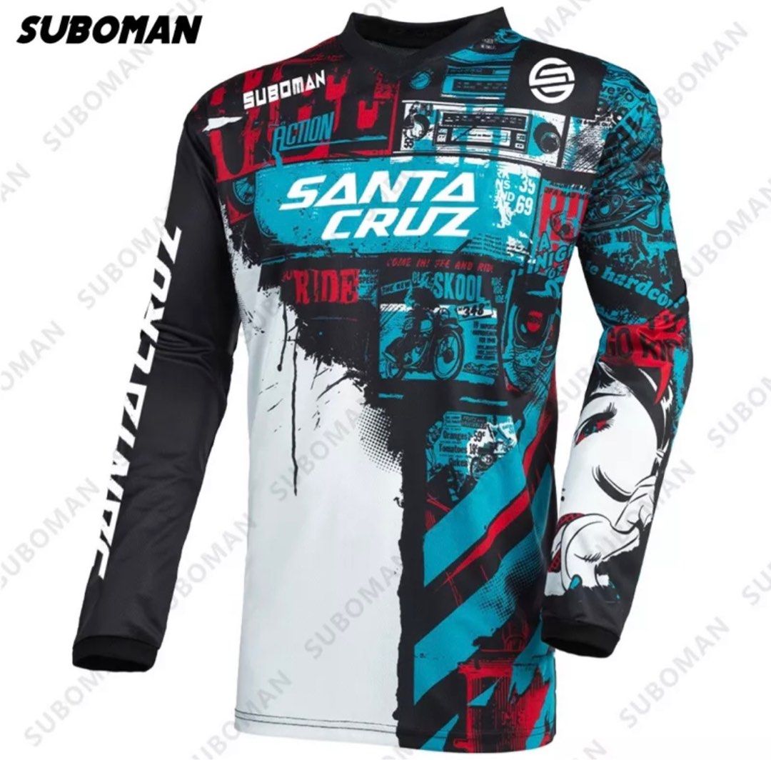 SANTA CRUZ MTB Downhill long sleeved jersey Sports Equipment Bicycles Parts Bicycles on Carousell