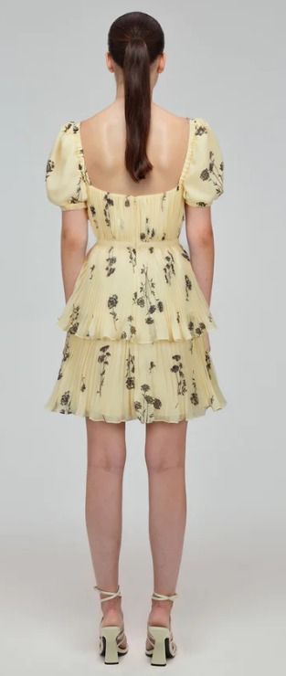 Self portrait yellow floral dress store